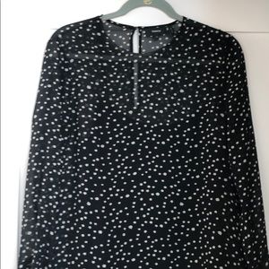Theory drop waist dress with white stars